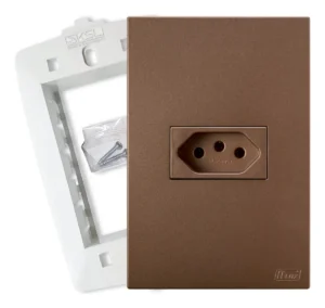 Tomada Simples 10a 4x2 Corten Fosca Blux Recta Elétrica Ksl